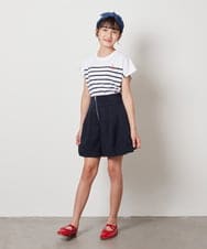 KJLHW21034 a.v.v KIDS(アー・ヴェ・ヴェ) [140-150]フロントジップショートパンツ ネイビー