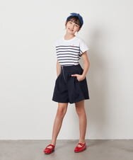 KJLHW21034 a.v.v KIDS(アー・ヴェ・ヴェ) [140-150]フロントジップショートパンツ ネイビー