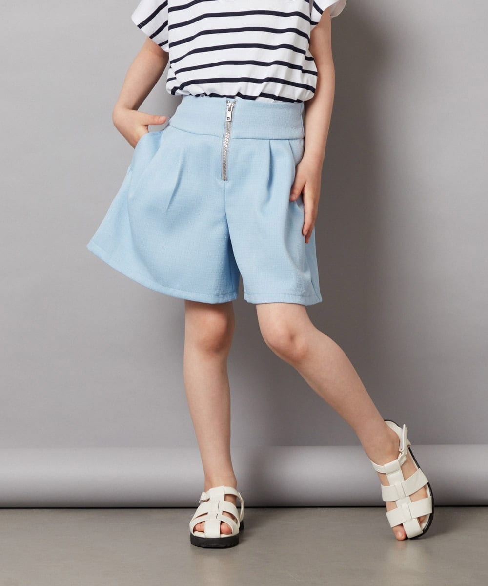 KJLHW21034 a.v.v KIDS(アー・ヴェ・ヴェ) [140-150]フロントジップショートパンツ ネイビー