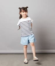 KJLHW21034 a.v.v KIDS(アー・ヴェ・ヴェ) [140-150]フロントジップショートパンツ ネイビー