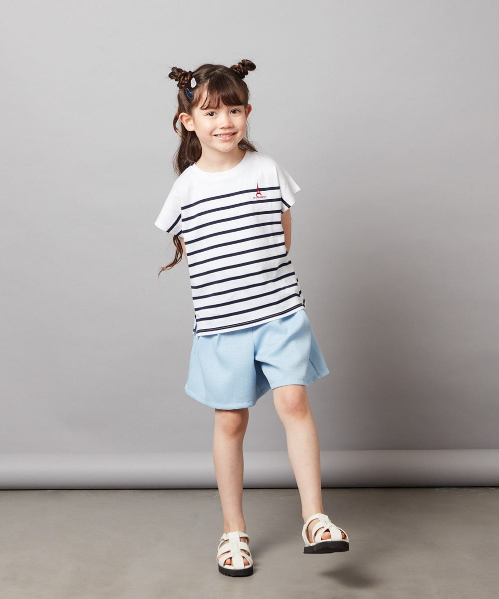 KJLHW21034 a.v.v KIDS(アー・ヴェ・ヴェ) [140-150]フロントジップショートパンツ ネイビー