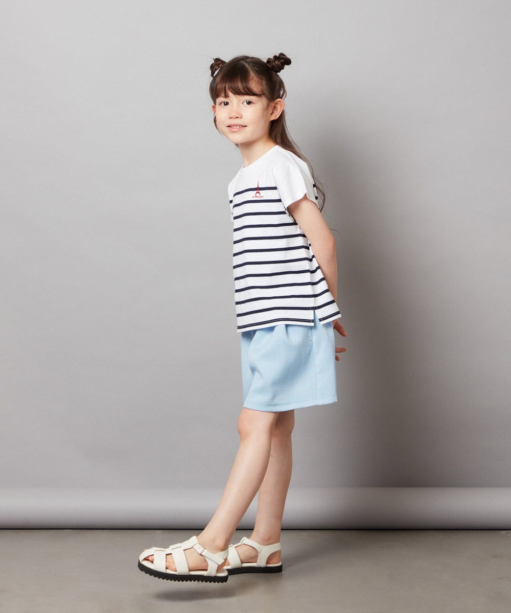 KJLHW21034 a.v.v KIDS(アー・ヴェ・ヴェ) [140-150]フロントジップショートパンツ ネイビー