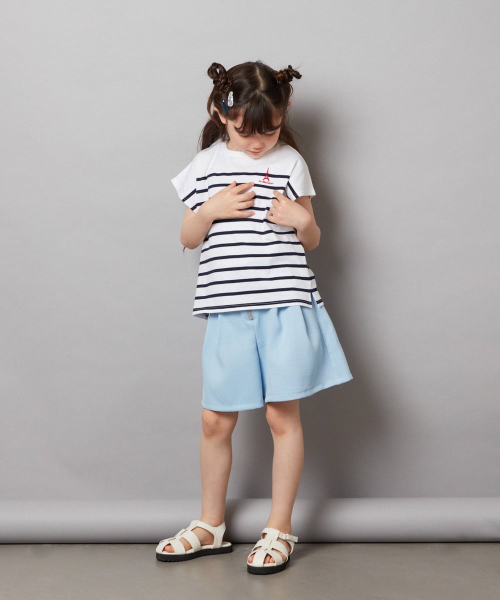 KJLHW21034 a.v.v KIDS(アー・ヴェ・ヴェ) [140-150]フロントジップショートパンツ ネイビー