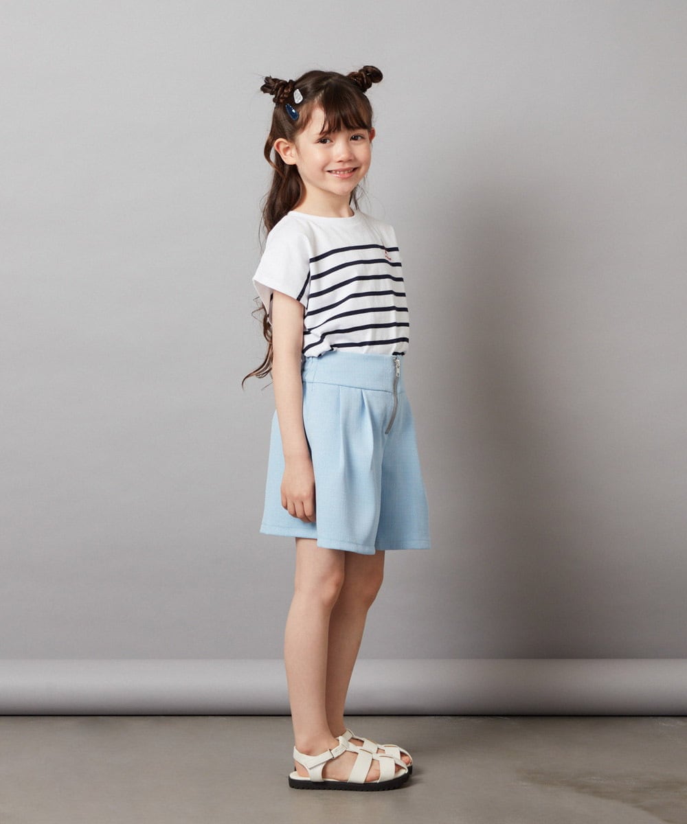 KJLHW21034 a.v.v KIDS(アー・ヴェ・ヴェ) [140-150]フロントジップショートパンツ ネイビー
