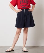 KJLHW21034 a.v.v KIDS(アー・ヴェ・ヴェ) [140-150]フロントジップショートパンツ ネイビー