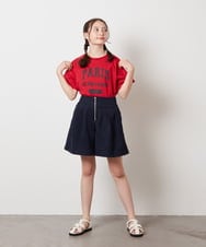KJLHW21034 a.v.v KIDS(アー・ヴェ・ヴェ) [140-150]フロントジップショートパンツ ネイビー