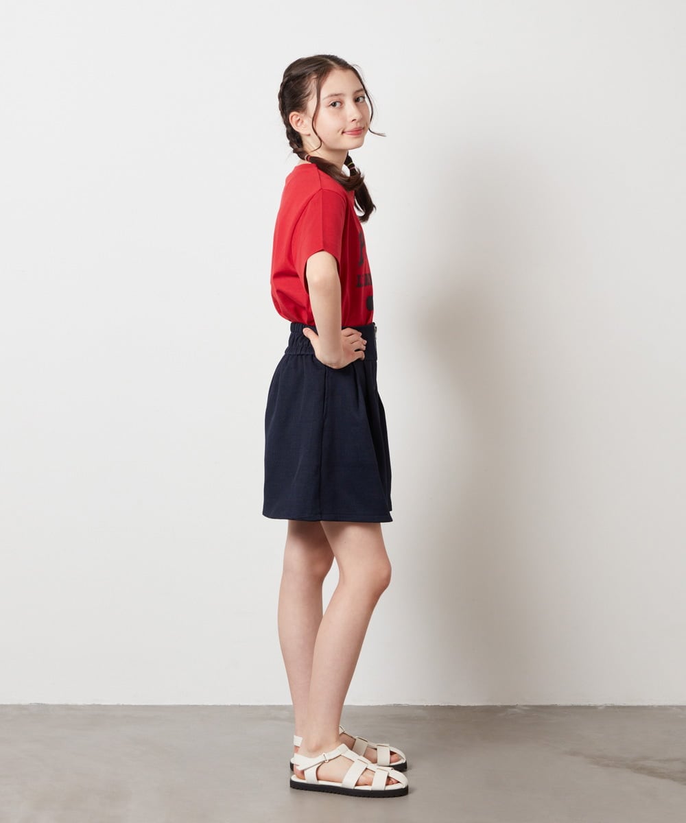 KJLHW21034 a.v.v KIDS(アー・ヴェ・ヴェ) [140-150]フロントジップショートパンツ ネイビー