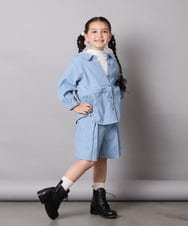 KJLJA31039 a.v.v KIDS(アー・ヴェ・ヴェ) 【セットアップ可能】[120-160]ブライトコールショーパン ライトブルー