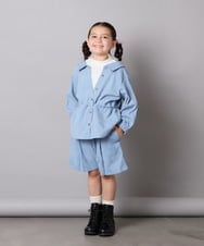 KJLJA31039 a.v.v KIDS(アー・ヴェ・ヴェ) 【セットアップ可能】[120-160]ブライトコールショーパン ライトブルー