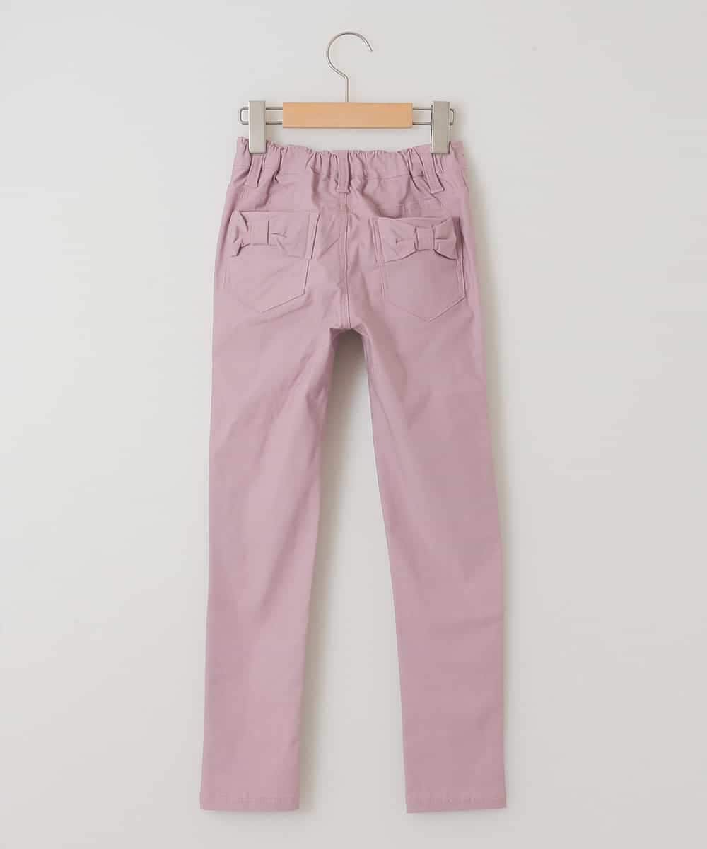 KJLJD08019 a.v.v KIDS(アー・ヴェ・ヴェ) [100-130]リボンポケットストレッチスキニーパンツ[WEB限定サイズ] ピンク