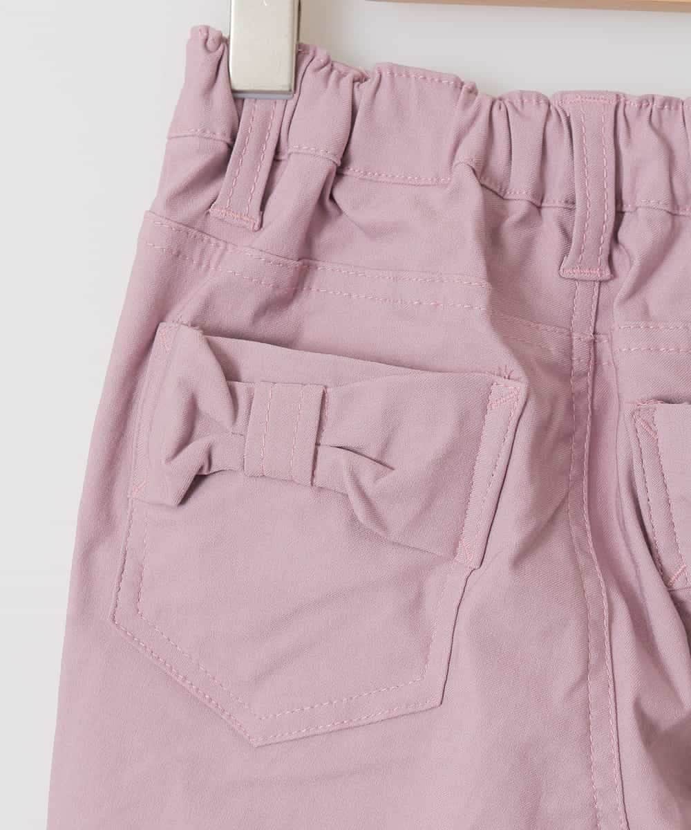 KJLJD08019 a.v.v KIDS(アー・ヴェ・ヴェ) [100-130]リボンポケットストレッチスキニーパンツ[WEB限定サイズ] ピンク
