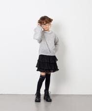 KJLJD09039 a.v.v KIDS(アー・ヴェ・ヴェ) [110-130]水玉プリーツシフォンパンツ ブラック