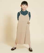 KJLJH61044 a.v.v KIDS(アー・ヴェ・ヴェ) [140-150]エプロンサロペット ベージュ