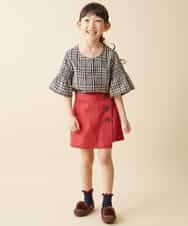 KJLJH62034 a.v.v KIDS(アー・ヴェ・ヴェ) [140-150]アシンメトリーラップパンツ ピンク