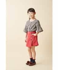KJLJH62034 a.v.v KIDS(アー・ヴェ・ヴェ) [140-150]アシンメトリーラップパンツ ピンク