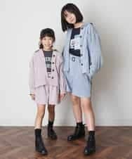 KJLJM21029 a.v.v KIDS(アー・ヴェ・ヴェ) [100-130]ブライトコールタックキュロット ピンク