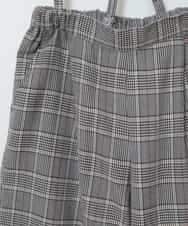 KJLJO24044 a.v.v KIDS(アー・ヴェ・ヴェ) [160]チェックガラサスペンダー付ワイドパンツ[WEB限定サイズ] ブラック