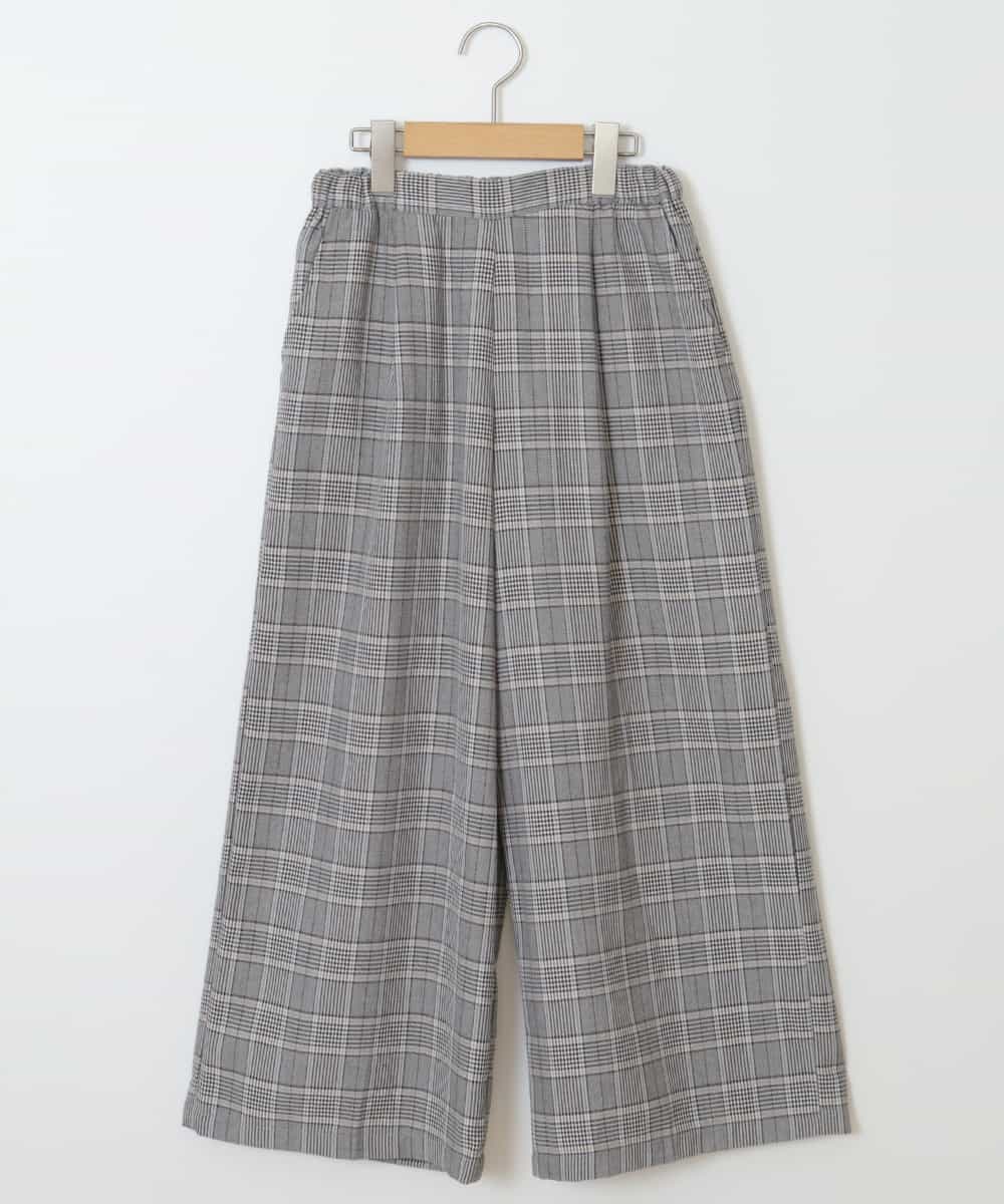 KJLJO24044 a.v.v KIDS(アー・ヴェ・ヴェ) [160]チェックガラサスペンダー付ワイドパンツ[WEB限定サイズ] ブラック