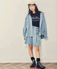 KJLJP33029 a.v.v KIDS(アー・ヴェ・ヴェ) [100-130]ブライトコールフロントボタンショートパンツ ピンク