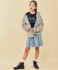 KJLJP33029 a.v.v KIDS(アー・ヴェ・ヴェ) [100-130]ブライトコールフロントボタンショートパンツ ピンク