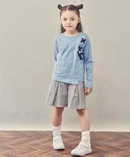 KJLJP34029 a.v.v KIDS(アー・ヴェ・ヴェ) [100-130]チェック柄ショートパンツ ライトブルー