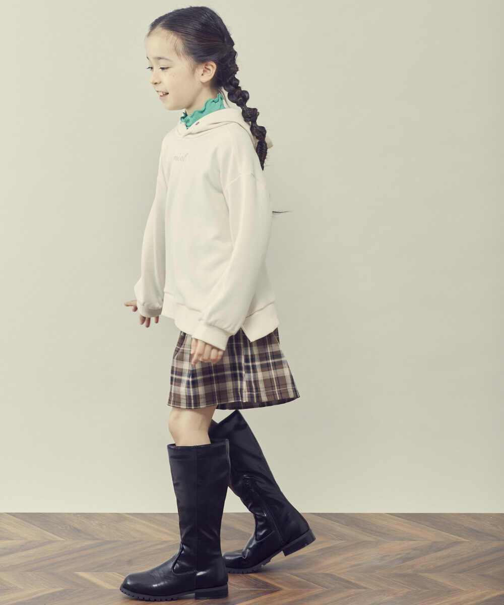 KJLJP34029 a.v.v KIDS(アー・ヴェ・ヴェ) [100-130]チェック柄ショートパンツ ライトブルー