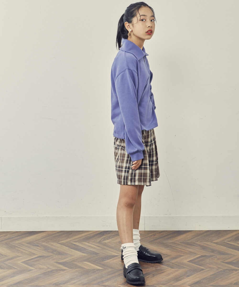 KJLJP34029 a.v.v KIDS(アー・ヴェ・ヴェ) [100-130]チェック柄ショートパンツ ライトブルー