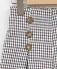 KJLJP34029 a.v.v KIDS(アー・ヴェ・ヴェ) [100-130]チェック柄ショートパンツ ライトブルー