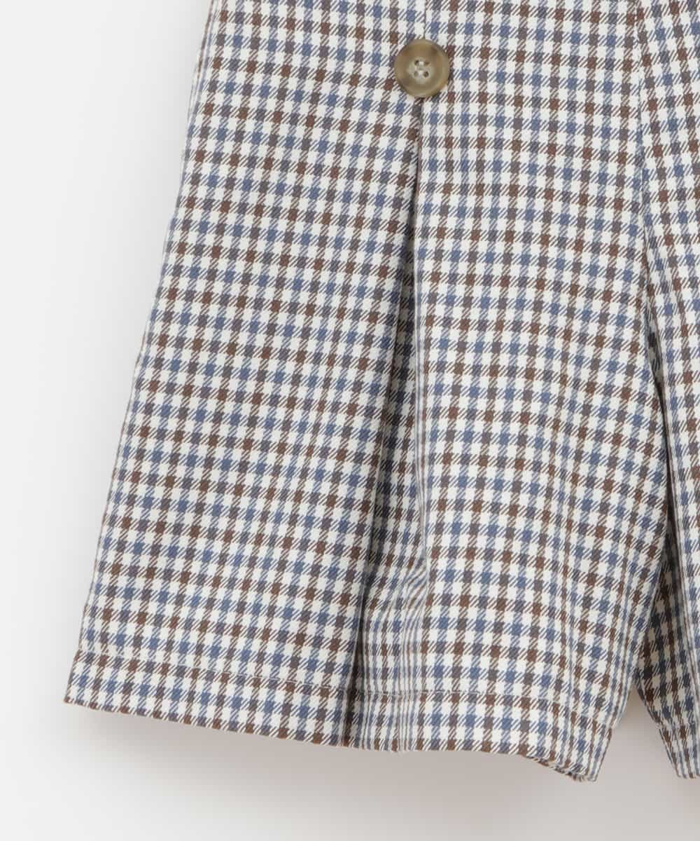 KJLJP34029 a.v.v KIDS(アー・ヴェ・ヴェ) [100-130]チェック柄ショートパンツ ライトブルー