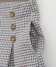 KJLJP34029 a.v.v KIDS(アー・ヴェ・ヴェ) [100-130]チェック柄ショートパンツ ライトブルー