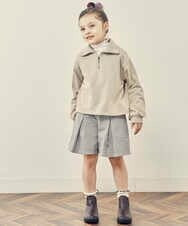 KJLJQ34034 a.v.v KIDS(アー・ヴェ・ヴェ) [140-150]チェック柄ショートパンツ ブラウン