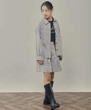 KJLJQ34034 a.v.v KIDS(アー・ヴェ・ヴェ) [140-150]チェック柄ショートパンツ ブラウン