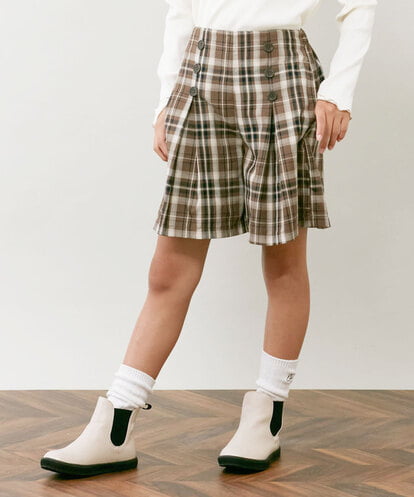 KJLJR34039 a.v.v KIDS [160]チェック柄ショートパンツ