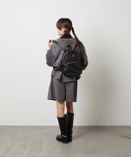 KJLJS33029 a.v.v KIDS(アー・ヴェ・ヴェ) [100-130]【セットアップ対応】ブライトコールタックキュロット ネイビー