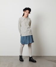 KJLJS33029 a.v.v KIDS(アー・ヴェ・ヴェ) [100-130]【セットアップ対応】ブライトコールタックキュロット ネイビー