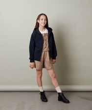 KJLJS34029 a.v.v KIDS(アー・ヴェ・ヴェ) [100-130]【セットアップ対応】タックショートパンツ ブルー