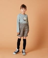 KJLJS34029 a.v.v KIDS(アー・ヴェ・ヴェ) [100-130]【セットアップ対応】タックショートパンツ ブルー