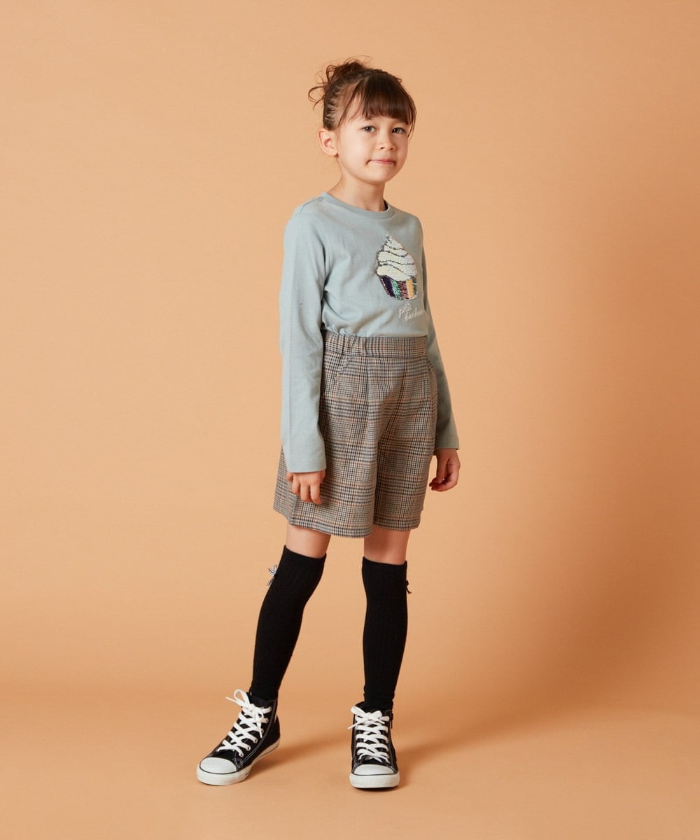 KJLJS34029 a.v.v KIDS(アー・ヴェ・ヴェ) [100-130]【セットアップ対応】タックショートパンツ ブルー