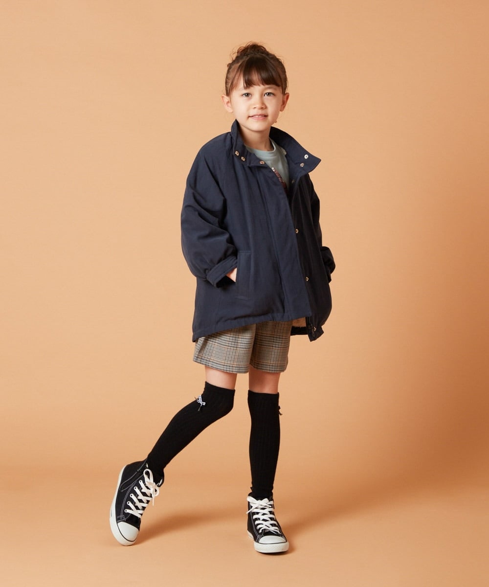 KJLJS34029 a.v.v KIDS(アー・ヴェ・ヴェ) [100-130]【セットアップ対応】タックショートパンツ ブルー