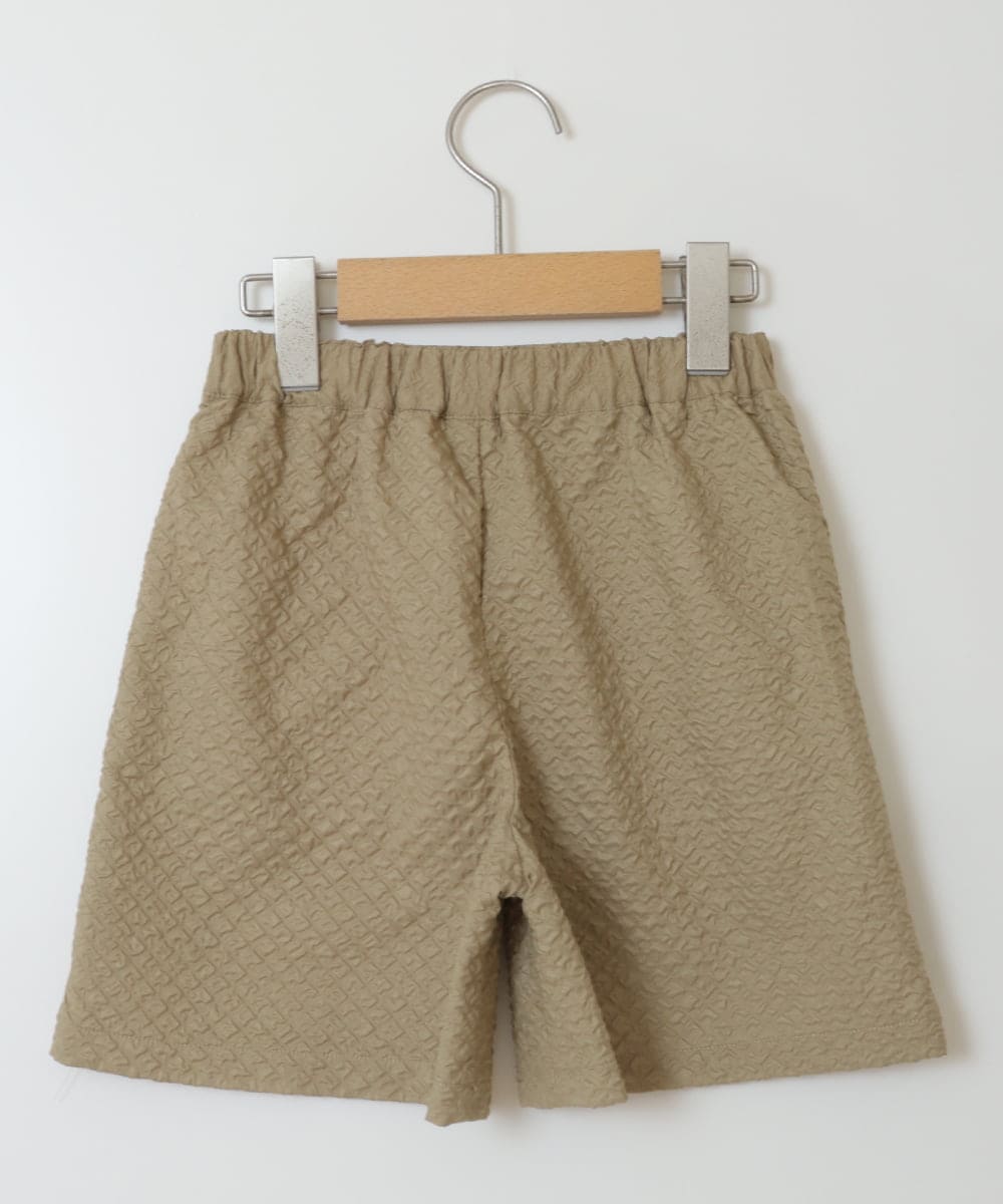 KJLJS35029 a.v.v KIDS(アー・ヴェ・ヴェ) [100-130]【セットアップ対応】フクレショートパンツ ベージュ