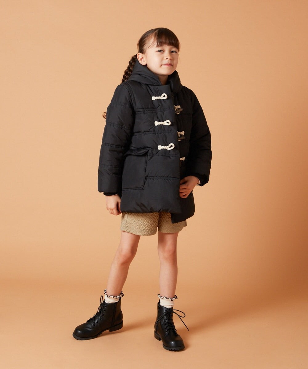 KJLJS35029 a.v.v KIDS(アー・ヴェ・ヴェ) [100-130]【セットアップ対応】フクレショートパンツ ベージュ
