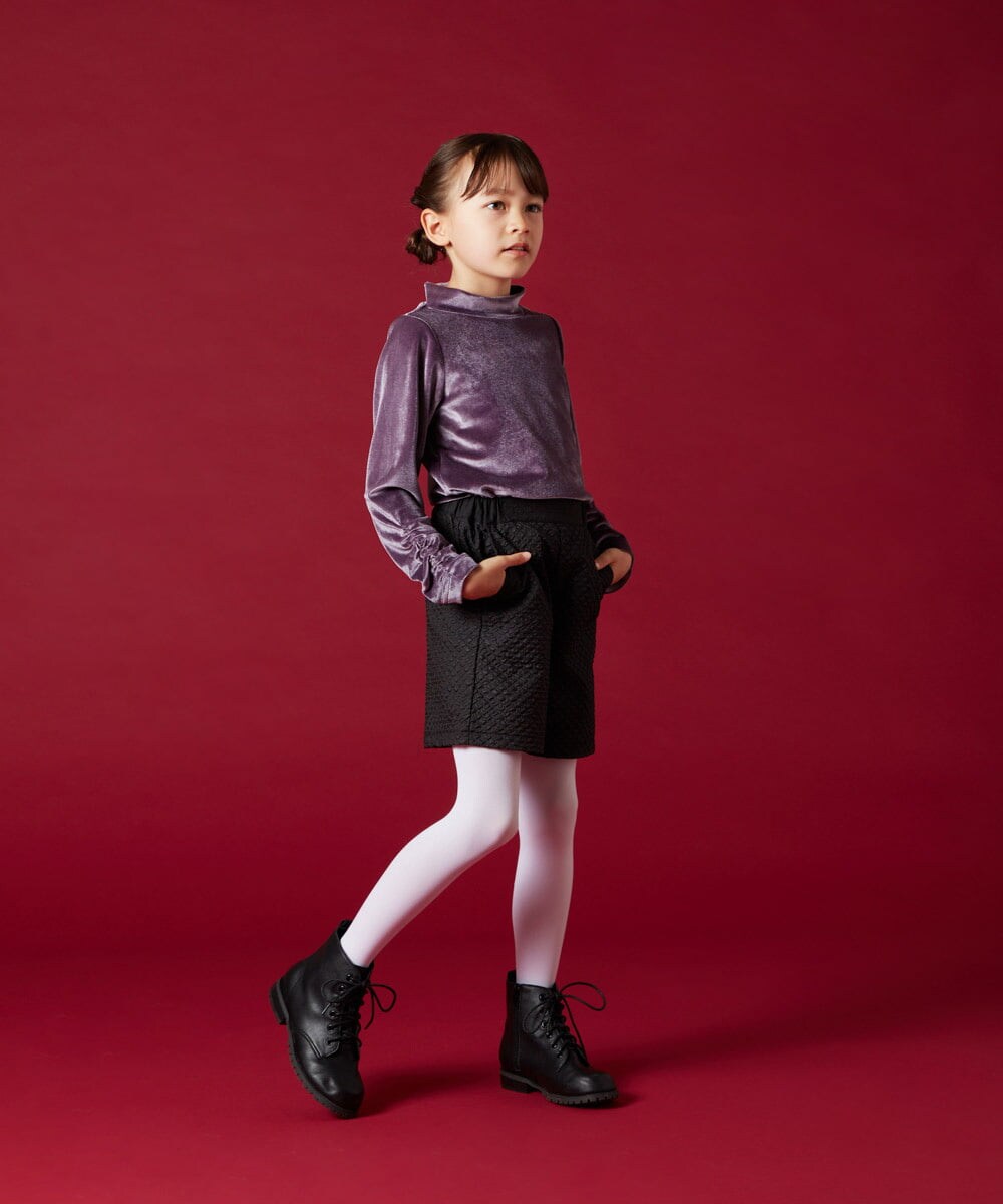KJLJS35029 a.v.v KIDS(アー・ヴェ・ヴェ) [100-130]【セットアップ対応】フクレショートパンツ ベージュ