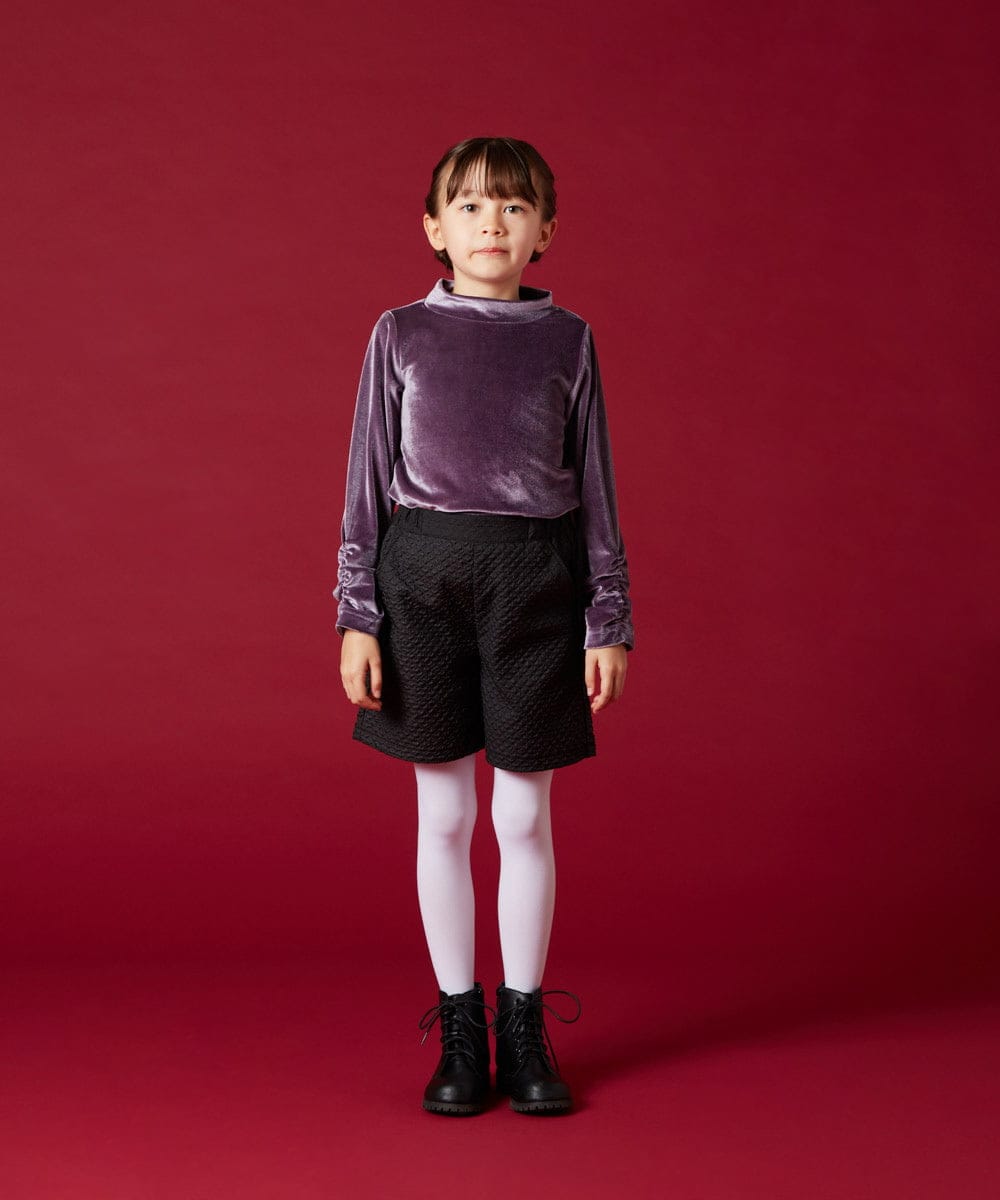 KJLJS35029 a.v.v KIDS(アー・ヴェ・ヴェ) [100-130]【セットアップ対応】フクレショートパンツ ベージュ