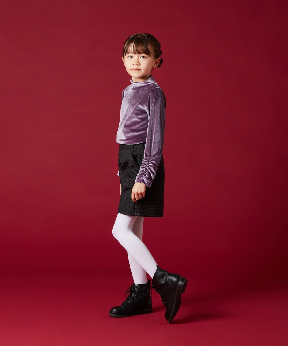 KJLJS35029 a.v.v KIDS(アー・ヴェ・ヴェ) [100-130]【セットアップ対応】フクレショートパンツ ベージュ