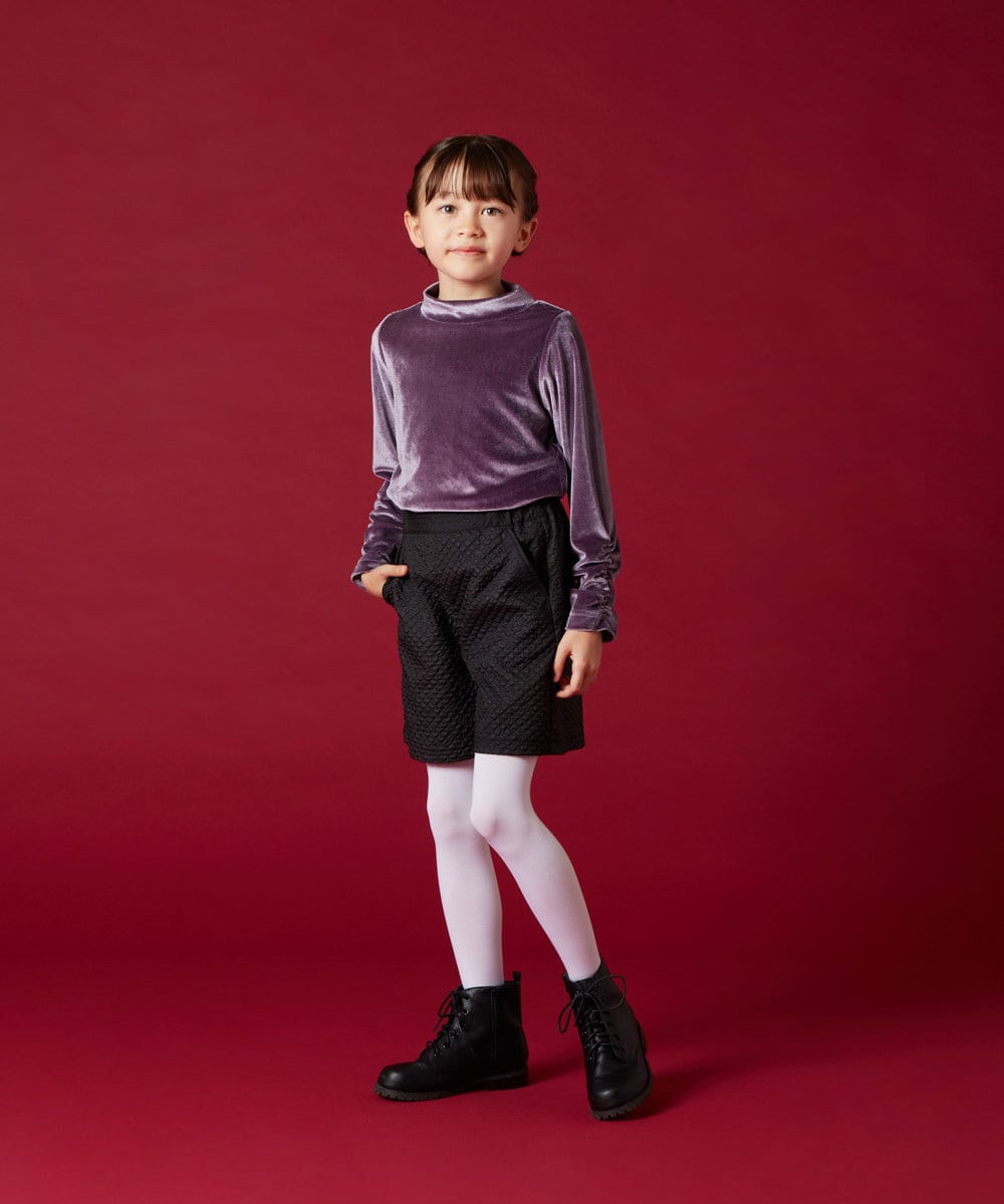 KJLJS35029 a.v.v KIDS(アー・ヴェ・ヴェ) [100-130]【セットアップ対応】フクレショートパンツ ベージュ