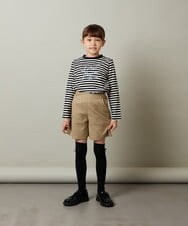 KJLJS35029 a.v.v KIDS(アー・ヴェ・ヴェ) [100-130]【セットアップ対応】フクレショートパンツ ベージュ