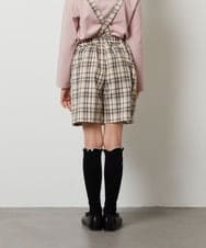 KJLJS36029 a.v.v KIDS(アー・ヴェ・ヴェ) [100-130]サスペンダー付きラップキュロット ベージュ
