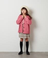 KJLJS36029 a.v.v KIDS(アー・ヴェ・ヴェ) [100-130]サスペンダー付きラップキュロット ベージュ