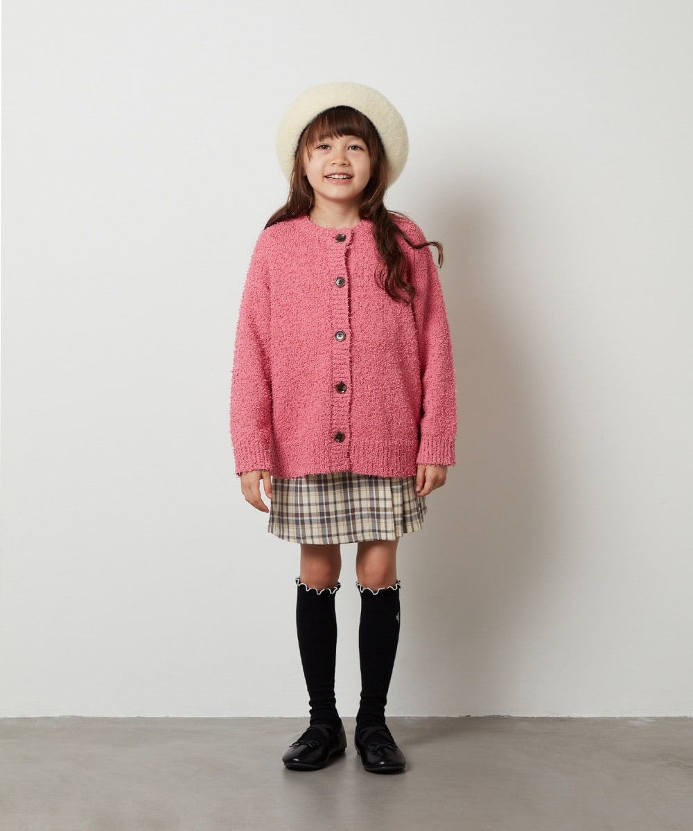 KJLJS36029 a.v.v KIDS(アー・ヴェ・ヴェ) [100-130]サスペンダー付きラップキュロット ベージュ
