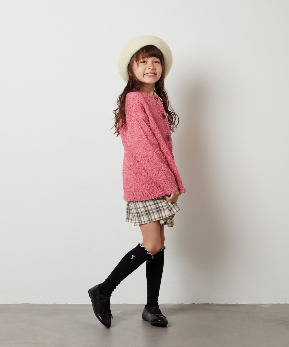 KJLJS36029 a.v.v KIDS(アー・ヴェ・ヴェ) [100-130]サスペンダー付きラップキュロット ベージュ